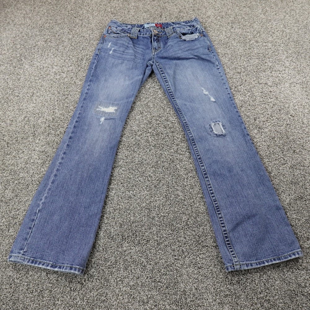Aeropostale Jeans Womens 8 Blue Denim Pants Chelsea Boot Cut Low Rise Stretch